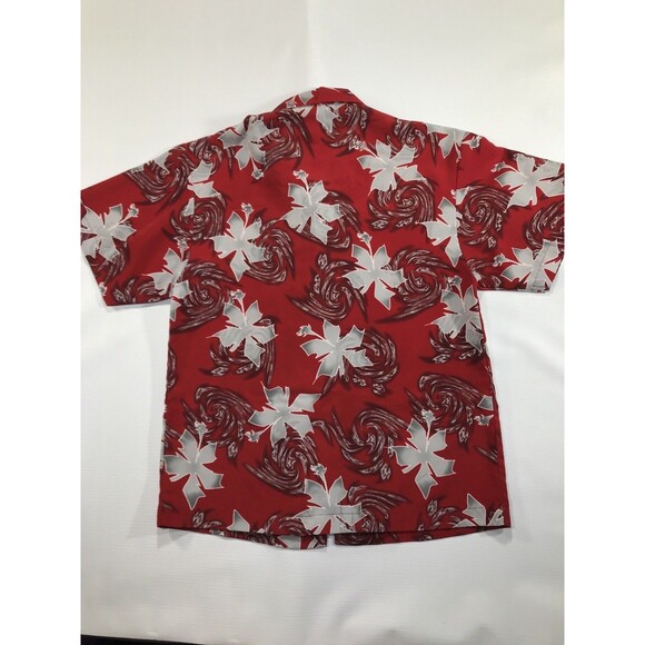 Pineapples Connection Hawaii Red Leaf Hawaiian Shirt Mens Medium - Picture 5 of 7
